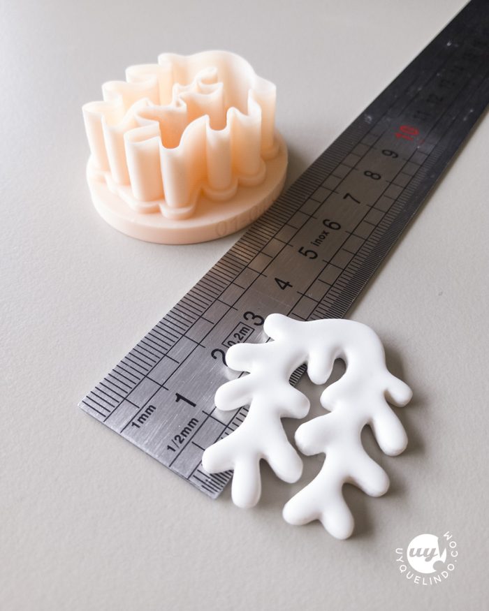 Coral shaped cutter for polymer clay