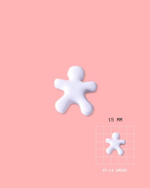 Mini Christmas cutters for polymer clay 12 variants<span> - </span>Individual 15 mm, Hombre de jengibre