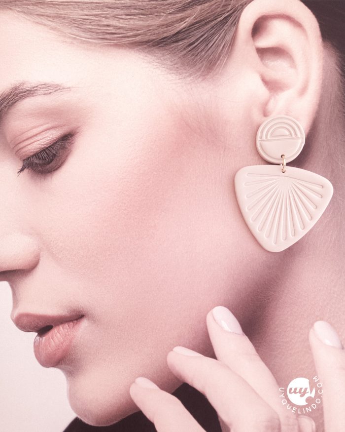 Modern Art Deco earrings, Radiant model