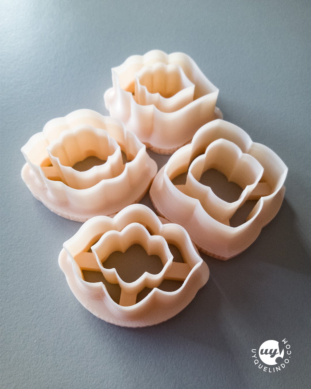 Floral ring cutter for polymer clay