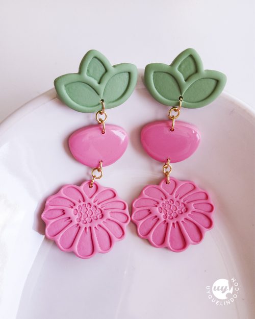 Pink Daisies Earrings