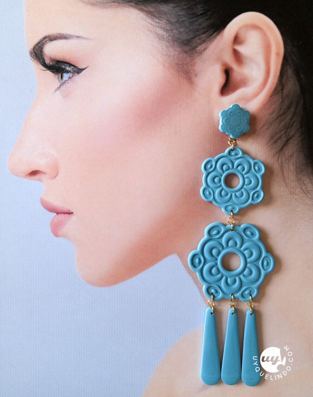 Exclusive "La Lola" long dangle earrings