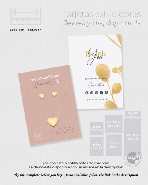 Personalized jewelry cards