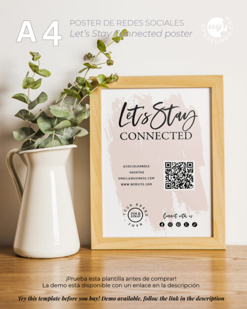 Let's Stay Connected table sign
