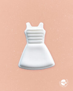 dresscode01 Cortador con forma de vestido a rayas Dress Code Nro 01