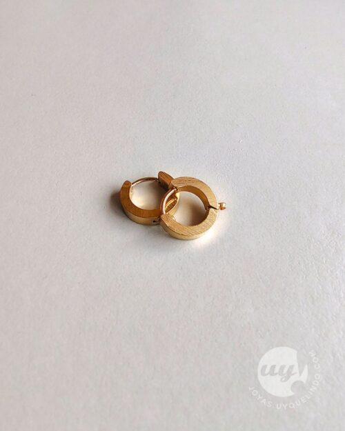 24k Gold Plated Huggie Earrings, 2 pcs