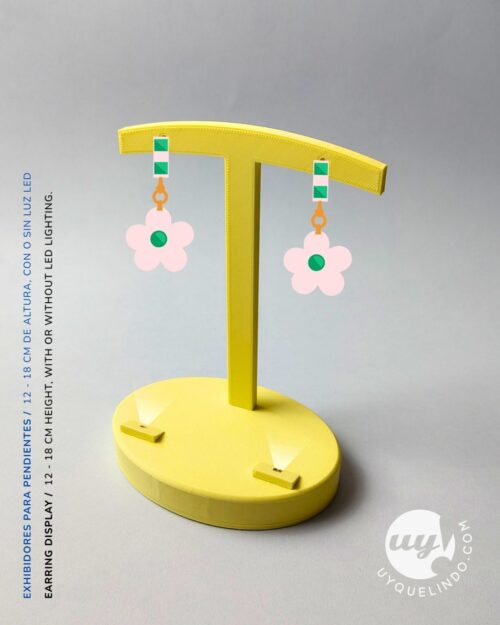 Expositor de pendientes personalizado con luz led