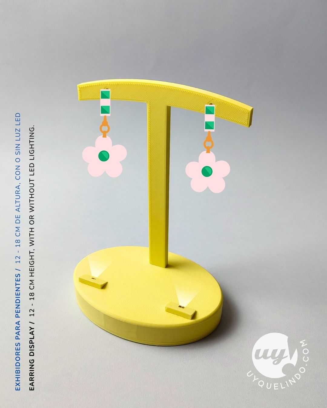 Expositor de pendientes personalizado con luz led