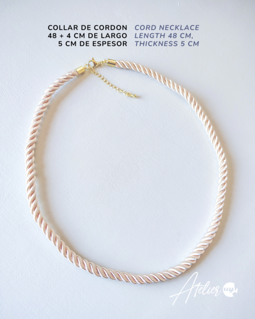 Collier en cordon tressé 5 mm