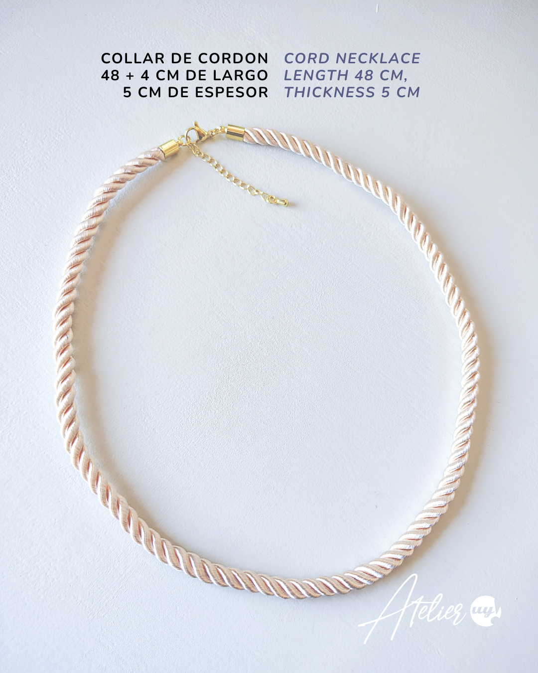 Collar de cuerda trenzada 5mm