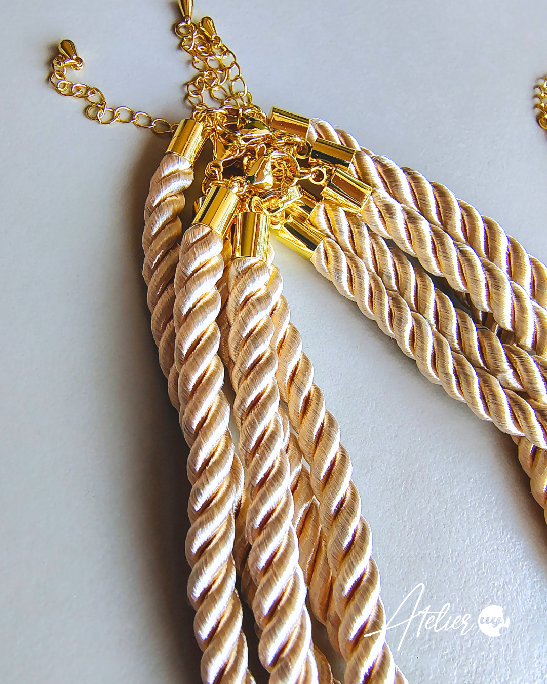 Collar de cuerda trenzada — 5mm - Imagen 3