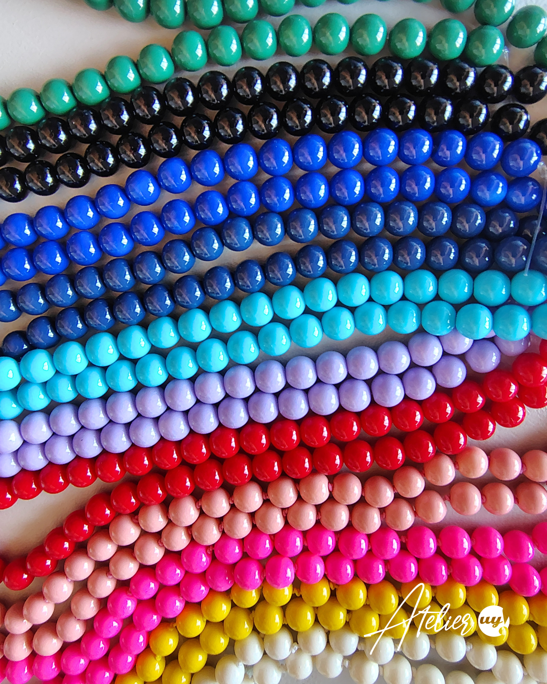 Collar de cuentas de cristal — 8mm – Image 3