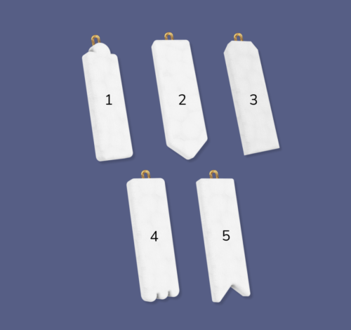 Charm tags en blanco para decorar MIX 4 (5 unidades)