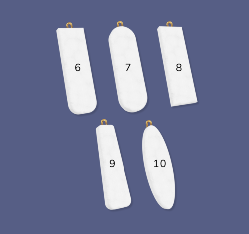 Charm tags en blanco para decorar MIX 5