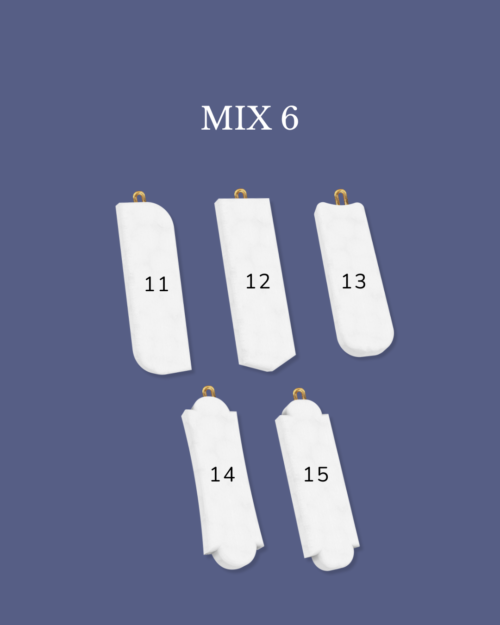 Charm tags en blanco para decorar MIX 6