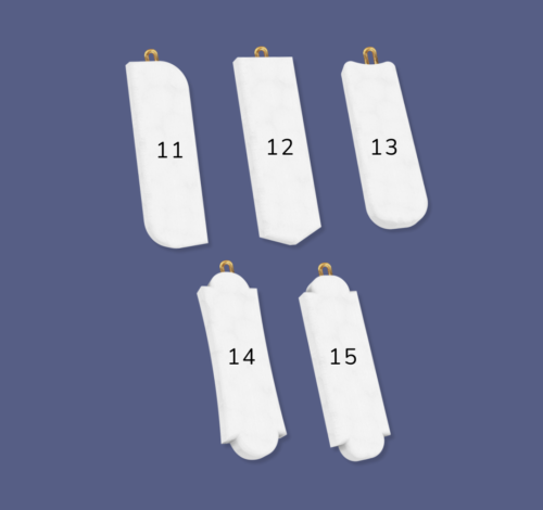 Charm tags en blanco para decorar MIX 6