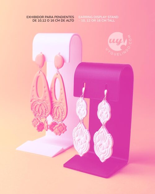 Expositor de pendientes individual en 3 tamaños y 10 colores