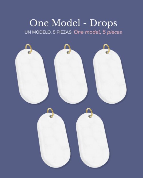 Colgantes de collar en blanco para pintar, 5 unidades mismo diseño