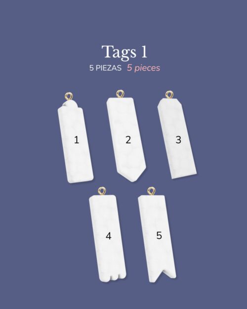 Charms rectangulares en blanco para pintar - Tags 4 - 5 unidades