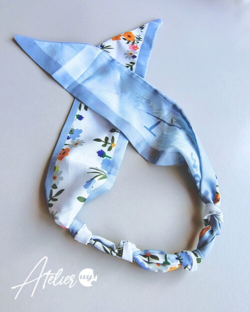 Collar de tela anudada para charms