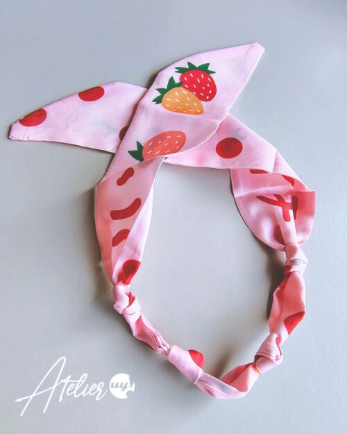 Collar de tela anudada para charms<span> - </span>Pink