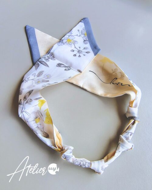 Collar de tela anudada para charms<span> - </span>Jaune