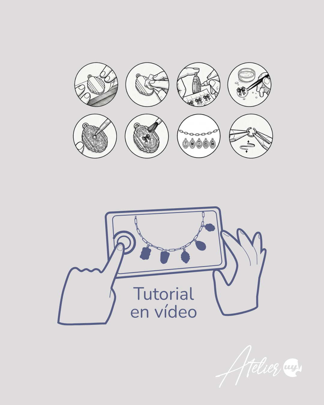 Kit para crear un collar de charms artesanales — Charm Studio · Atelier 01 - Imagen 11