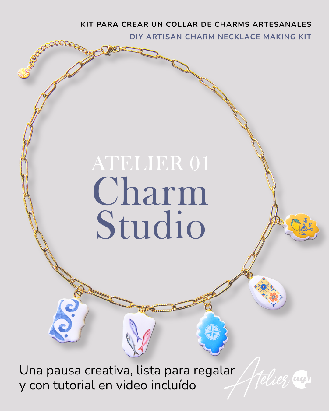 Kit para crear un collar de charms artesanales — Charm Studio · Atelier 01 - Imagen 3