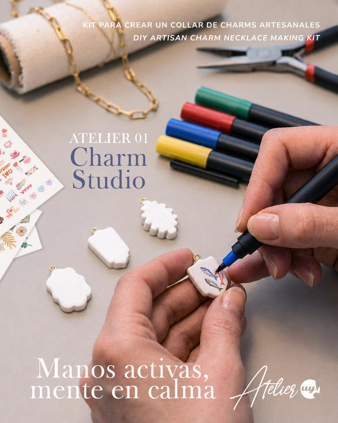 Kit para crear un collar de charms artesanales — Charm Studio · Atelier 01 - Imagen 4