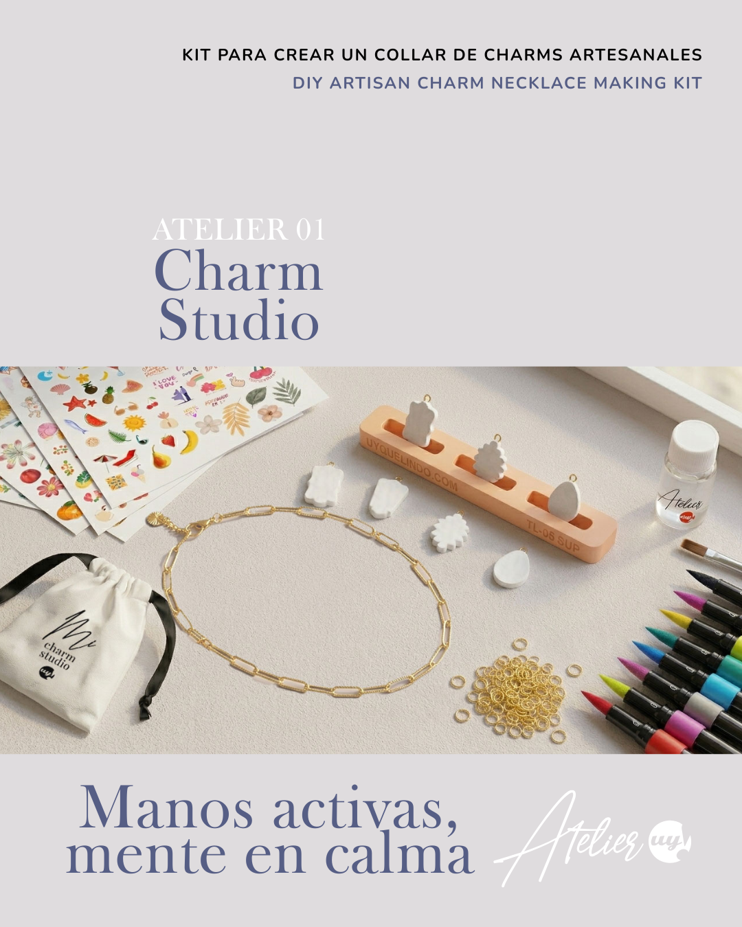 Kit para crear un collar de charms artesanales — Charm Studio · Atelier 01 - Imagen 5