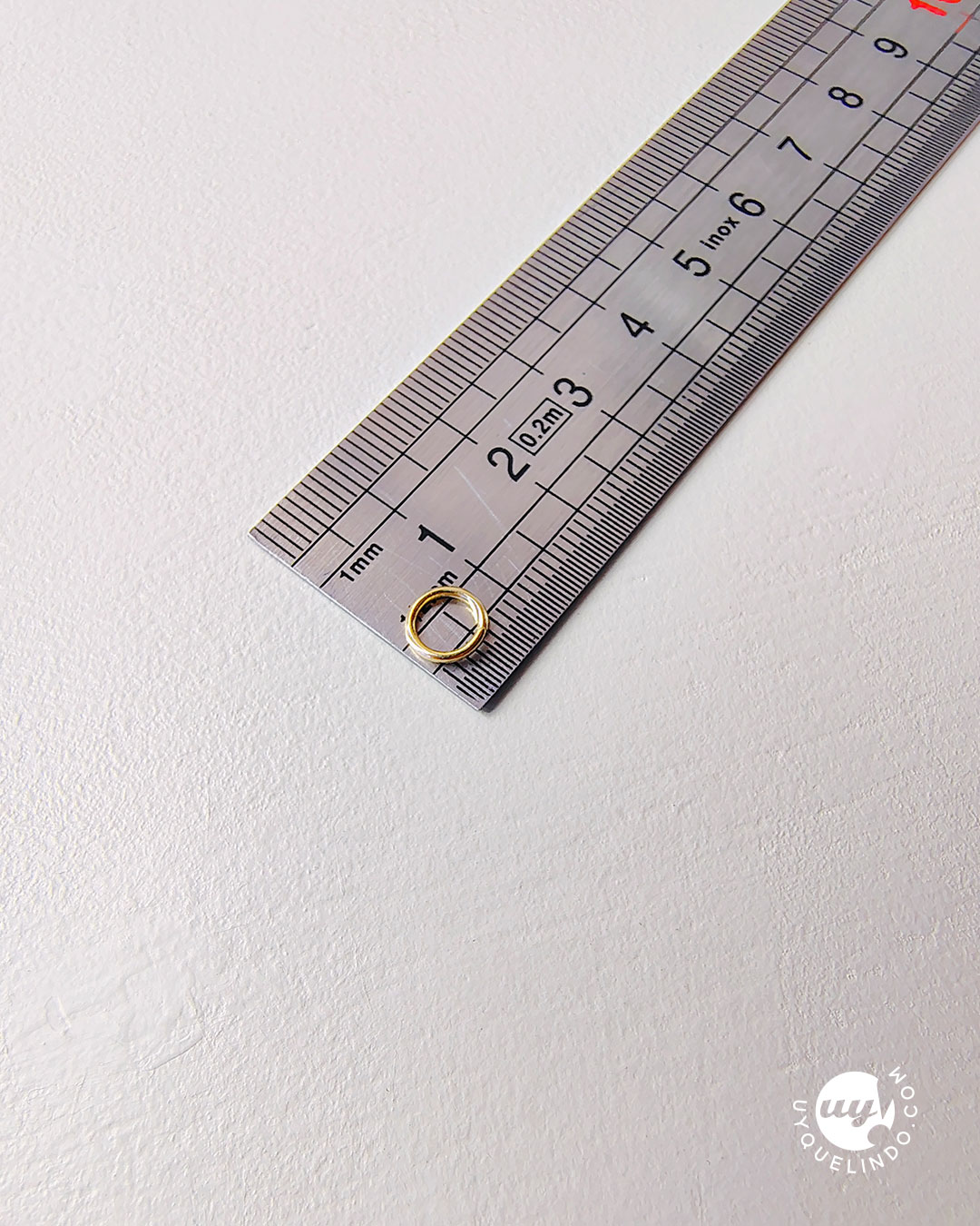 Anillo de salto acero chapado en oro 7 x 1 mm, abierto, 304 Stainless Steel, 24k, 50pcs - Imagen 3