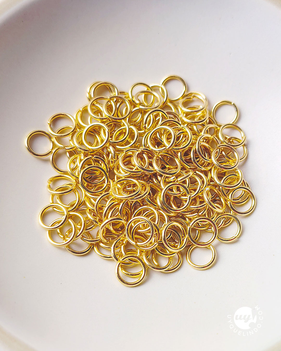 Anillo de salto acero chapado en oro 7 x 1 mm, abierto, 304 Stainless Steel, 24k, 50pcs - Imagen 4